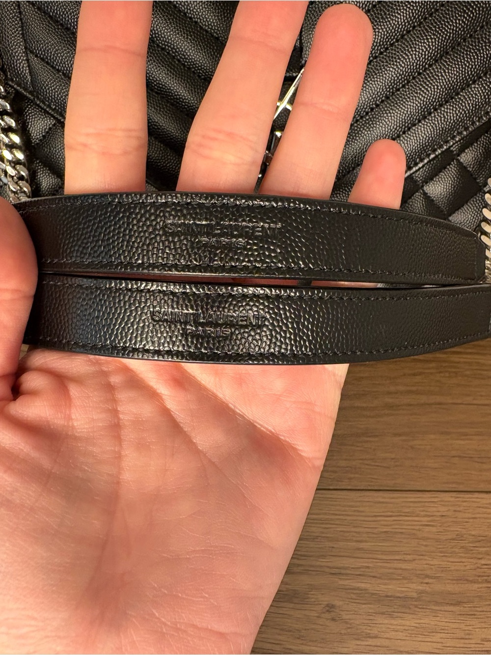 Saint Laurent Black Quilted Chevron and Diamond Envelope Shoulder Bag - Picture 4 of 15